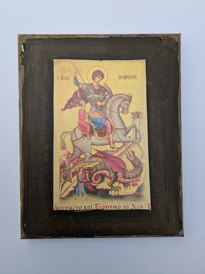 Saint George Slaying the Dragon Icon