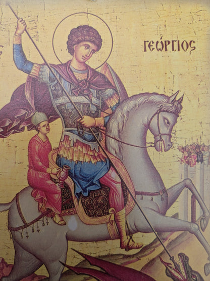 Saint George Slaying the Dragon Icon