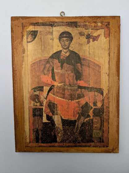 Saint Demetrios of Thessaloniki Enthroned Icon