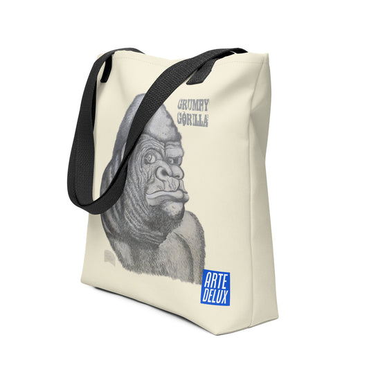 Grumpy Gorilla Tote Bag (Beige)